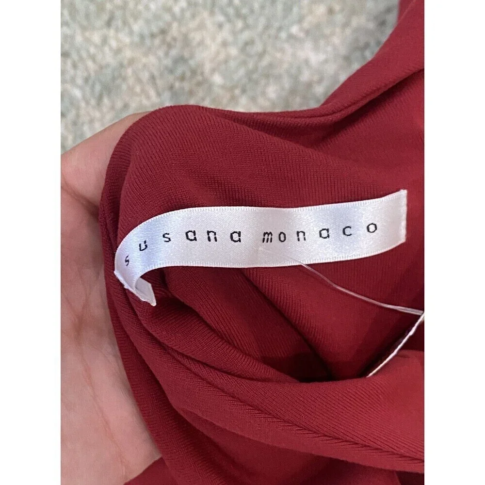 NWT Susana Monaco Dress Women’s Small Flare Mini Sleeveless Stretchy Red $188